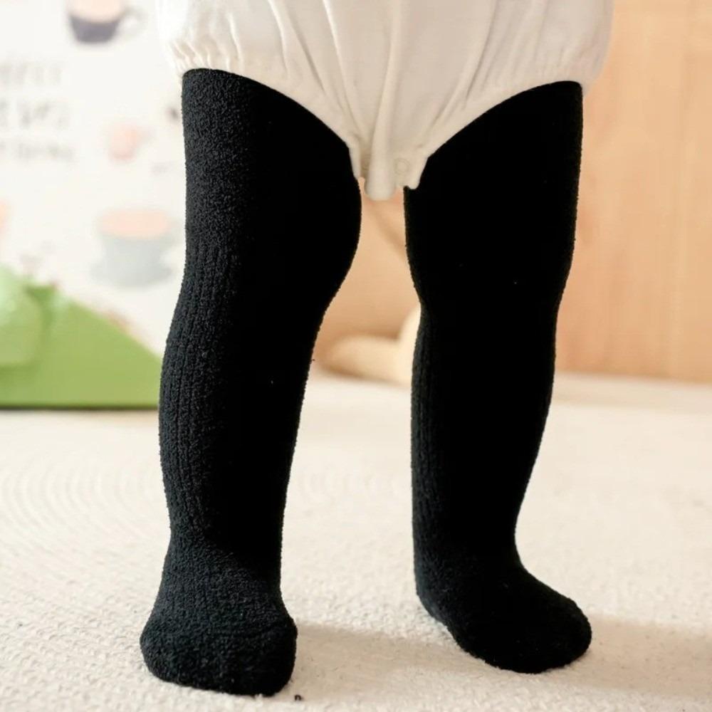 Dehnbare vertikale Streifen Kinder Strick Leggings Verdickt Warm Baumwolle Mädchen Strumpfhosen Baby Mädchen