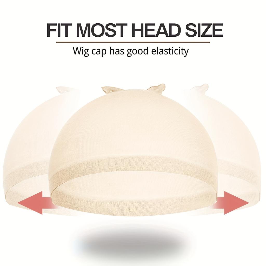 HD Wig Cap Set - 4pcs Elastic, Breathable, Invisible Caps for Professional Wig Wear
