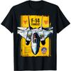F-14 Tomcat Kampfflugzeug Grafik T-Shirt Militärluftfahrt Cooler Druck Herren T-Shirt Freizeit Rundhals