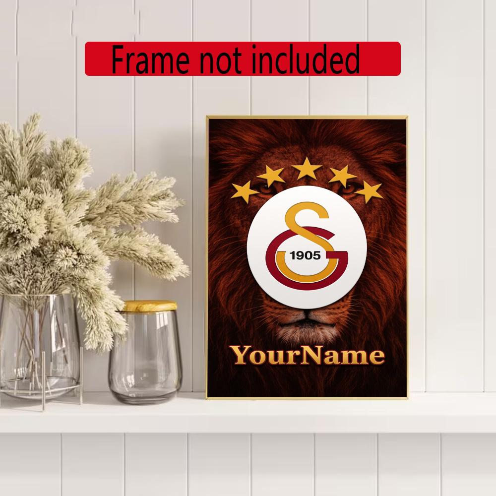 Galatasaray Personalized Name Round Diamond Painting Kit Diamond Embroidery Painting Rhinestones Mosaic Frameless Handwork Decoration Arts