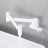 Pot Filler Tap Brass Wall Mounted Kitchen Sink Faucet 360 Rotate Folding Spout Spigot Single Cold Taps Black/White