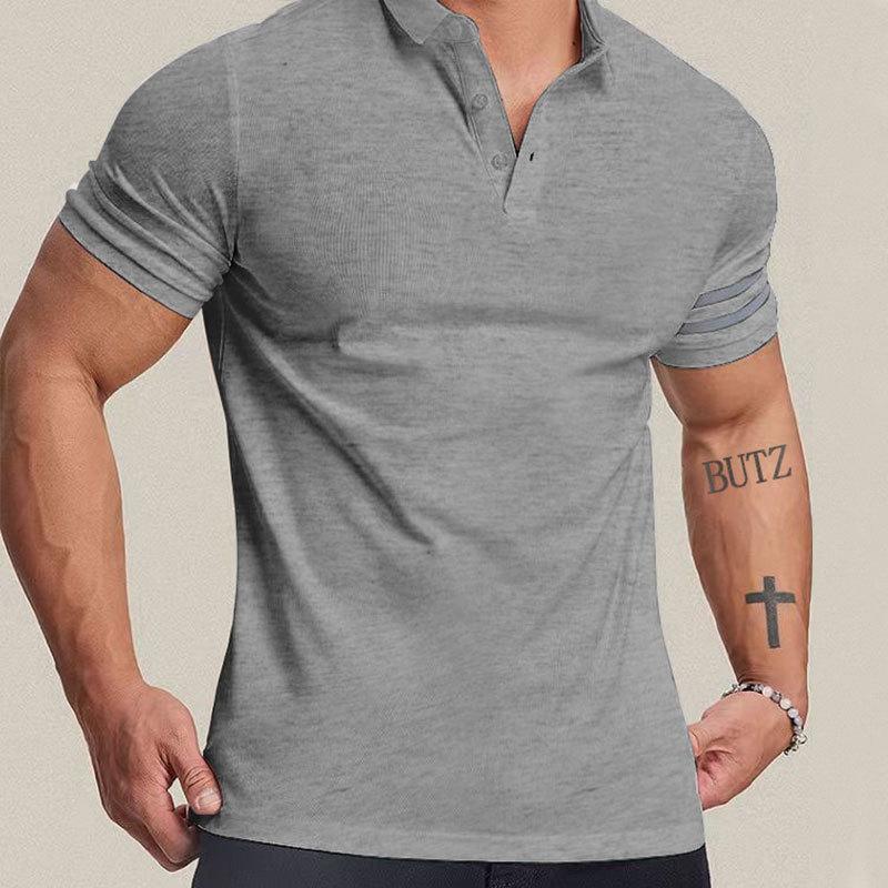 Herren Casual Kurzarm Schnelltrocknend Atmungsaktiv Poloshirt Slim Fit Herren Revers T-Shirt