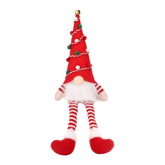 Beleuchteter Weihnachtswichtel Handgefertigtes Plüsch skandinavischer schwedischer Tomte Leuchtendes Weihnachtsmann-Elfen-Spielzeug für Winter-Tischplatte Etagenständer Indoor-Weihnachtsdeko