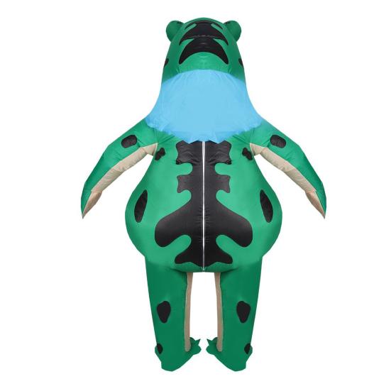 Inflatable Frog Costume for Adults Kids Funny Blow Up Frog Costume with Air Pump Frog Onesie Suit for Halloween Party