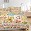 3pcs Hello Kitty's Holiday Quilt Cover Set (1 Quilt Cover + 2 Pillowcases Without Pillow Core), High-Definition Printing for Home and Dormitory.W
