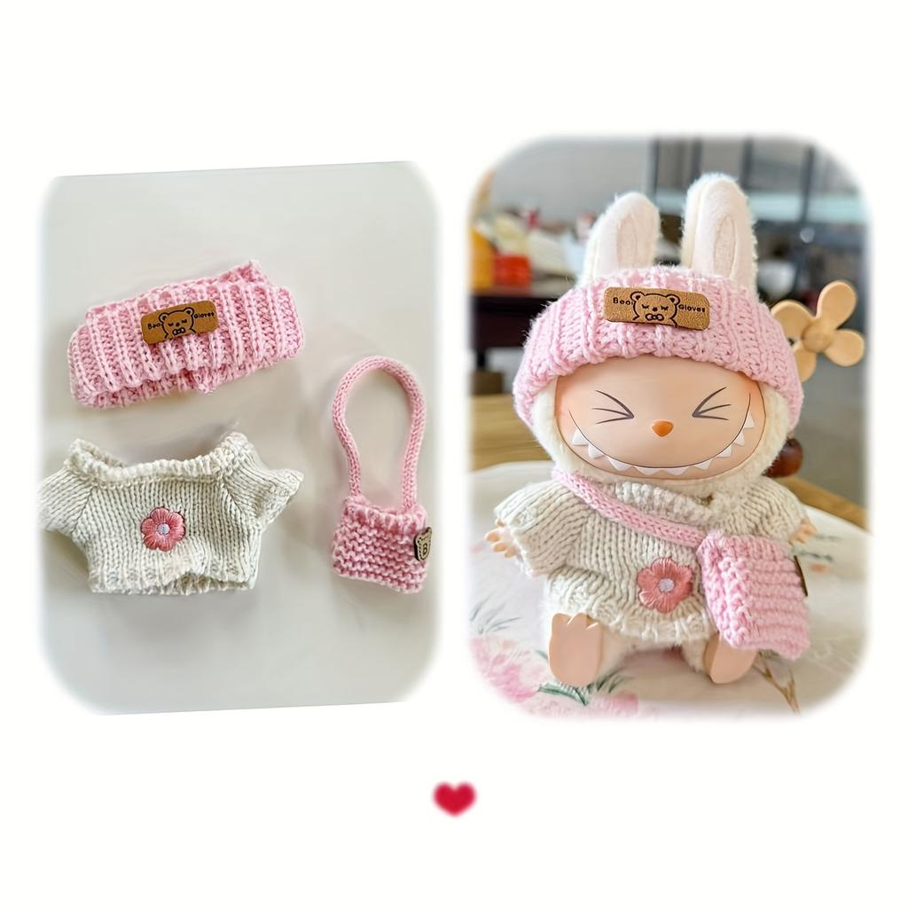 2025 New LABUBU Doll Clothes Accessories Freely Mix and Match for Dollhouse Decorations Cute, Trendy,Stain Resistant Easy To Clean