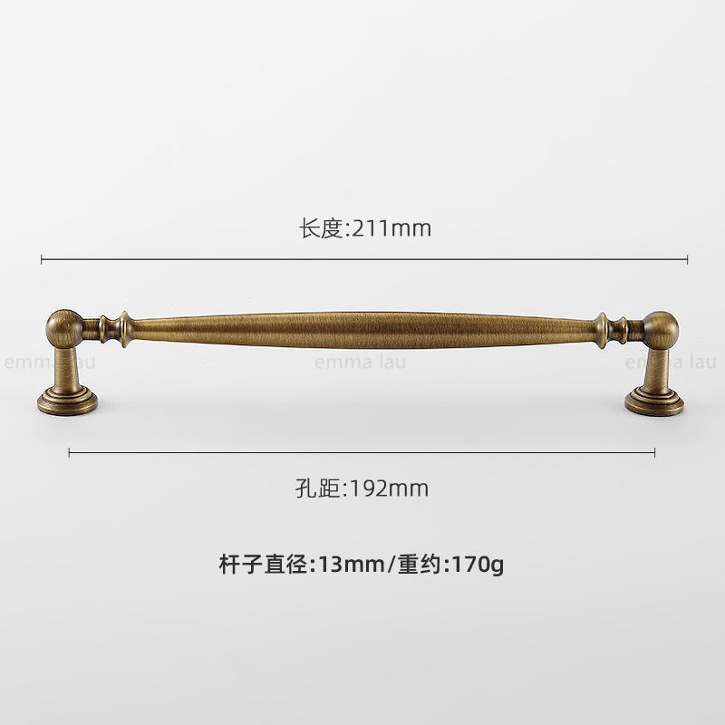 Vintage Brass Furniture Pull Handles Bronze Long Bar Cabinet Door Handles Drawer Knob For Kitchen Wardrobe Cupboard Pulls