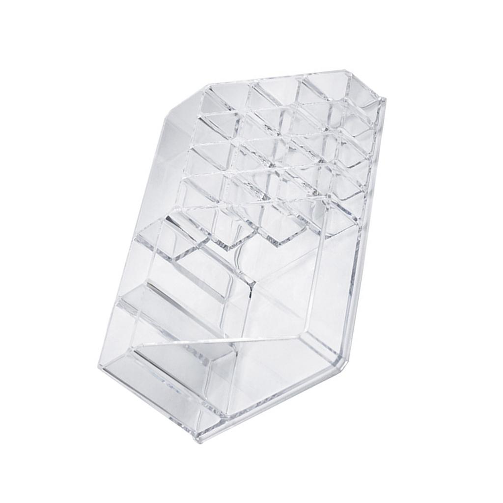 Clear Nail Polish Organizer Acrylic Display Stand Plastic Cosmetic Holder For Makeup Brush Storage Solution