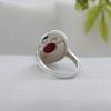 Lab Created Ruby Silver Ring, 925 Sterling Silver Handmade Jewelry, Silver Ring, Unisex Jewelry Ar8938