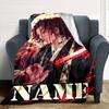 Customiz Name Personality Demon Slayer characters Blanket Soft &Warm Sofa Office Bed Travel Lunch Break Blanket, Gift Suitable All Seasons