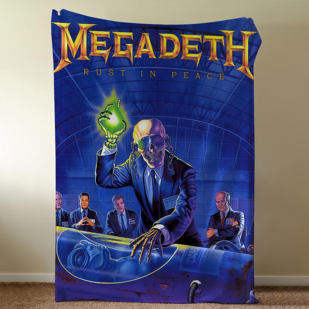 Band M-MegadethS ALBUM Blanket Throw Super Cosy Plush Living Room Sofa Couch Childish Birthday Gifts