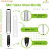 Stainless Steel Lemon Zester Grater with Handle - Garlic, Cheese, Parmesan, Nutmeg, Lime, Ginger Grater - Heavy Duty Kitchen Tool
