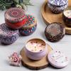 Dried Flower Scented Candles Iron Box Soy Wax Odorous And Smoke-free Aromatherapy Candle Birthday Gift Home Wedding Decoration