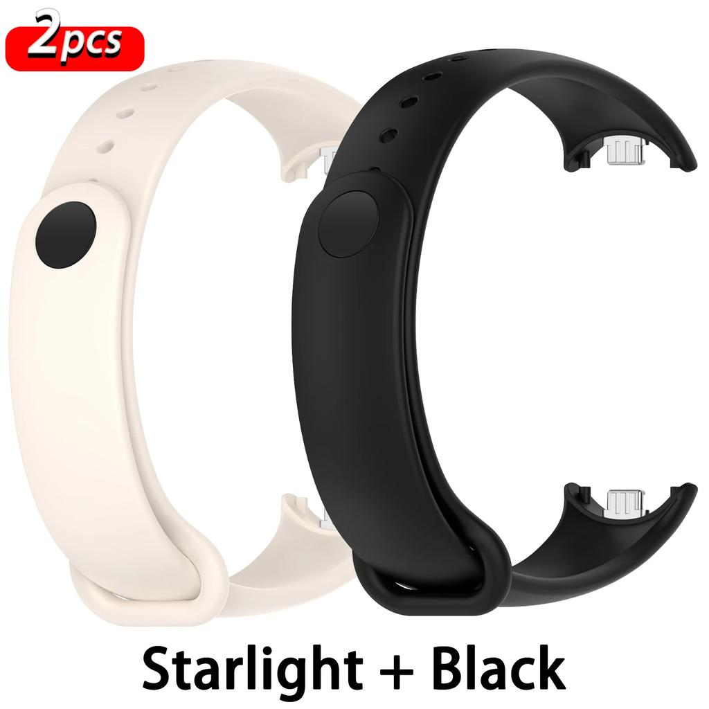 Pulseira de Silicone para Xiaomi Mi Band 9 8 Pulseira NFC Sport Rubber Pulseira Pulseira Correa Xiaomi Smart Band 8 Acessórios