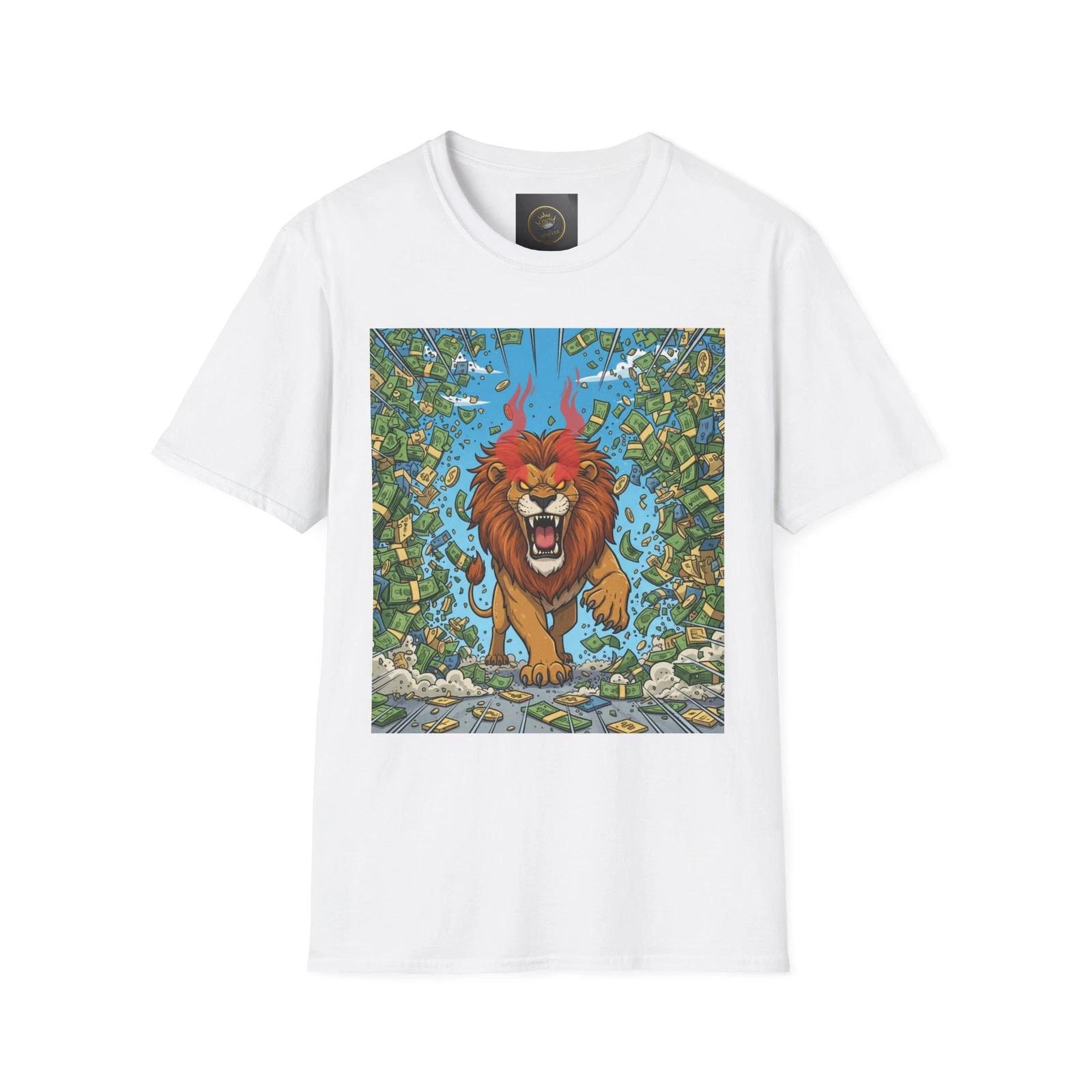Bold Lion Graphic Tee | Unisex Softstyle T-Shirt | Perfect for Animal [...] L