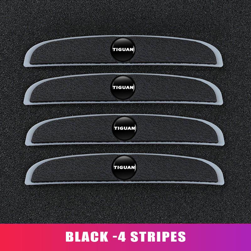 4 Pieces Anti-collision Strip Protective Stickers With Car Logo For Volkswagen VW Golf Jetta Passat mk4 mk5 mk6 CC B5 B6 B7 Golf zf4