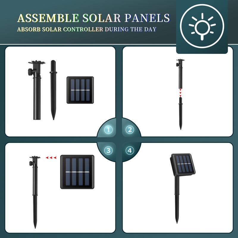 LED Solar String Light Garden Decoration Mushroom Lights IP65 Waterproof Garland Patio Decor Outdoor Solar Lights Fairy Light