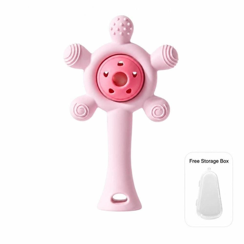 Silicone Baby Rattle Toy Infant Grab Shake Toddlers Teething Chewing Toy  Baby Accessories