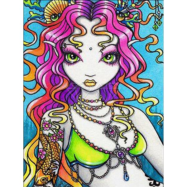 5D DIY Diamond Painting Kit  Millennial Girl   Art Diamond Embroidery Rhinestones Decorations for Home