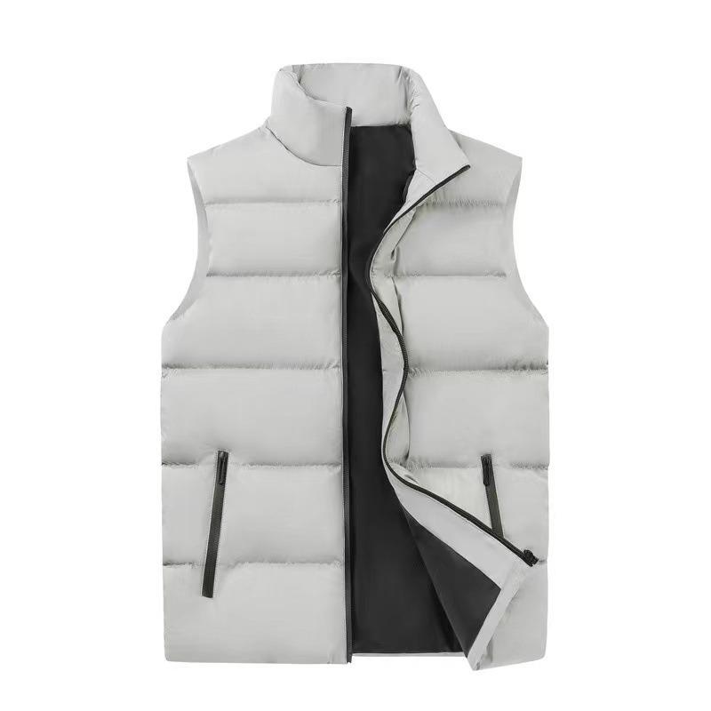 Men S Sleeveless Stand Collar Padded Vest Winter Casual Sports Cotton Jacket