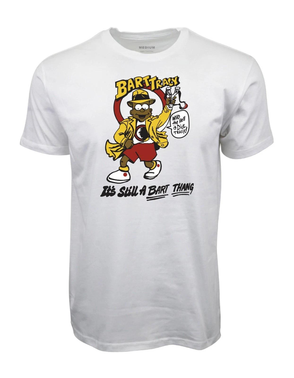 90s BOOTLEG BART TRACY WHITE T-SHIRT M