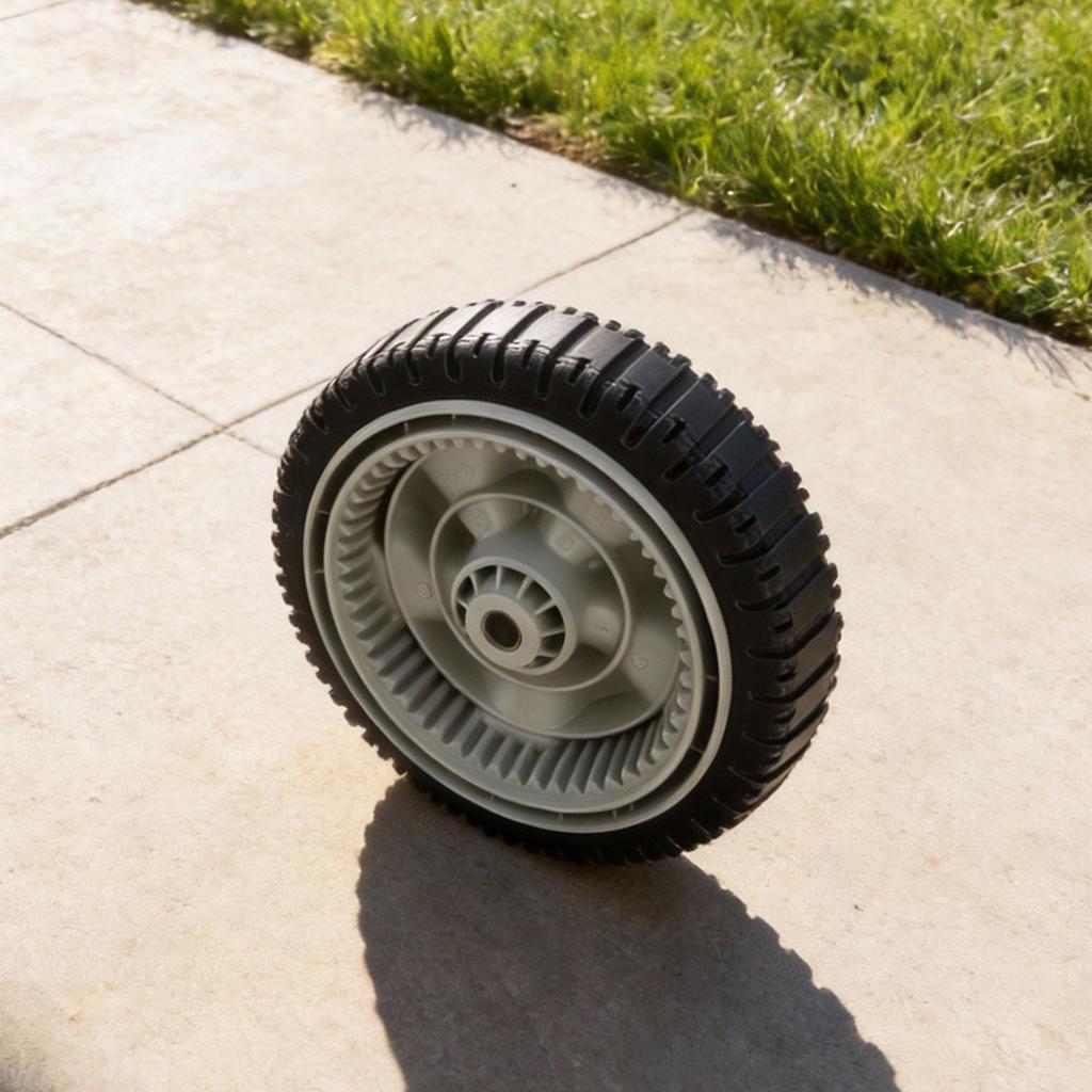 Lawn Mower Parts 8 Inch Mower Wheels Yard Work Easy Installation Process Enhanced Traction Design Easy Installation Lawn Wheels