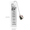 Stainless Steel Bookmarks Chain Bookmarks Cats Pendant Bookmarks Metal Book Mark Book Page Divider Gift for Book Lover