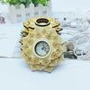 Three-Layer Lotus LED Night Light: Wooden Root Carving Base for Crystal Ball with Cool & Warm Colors
