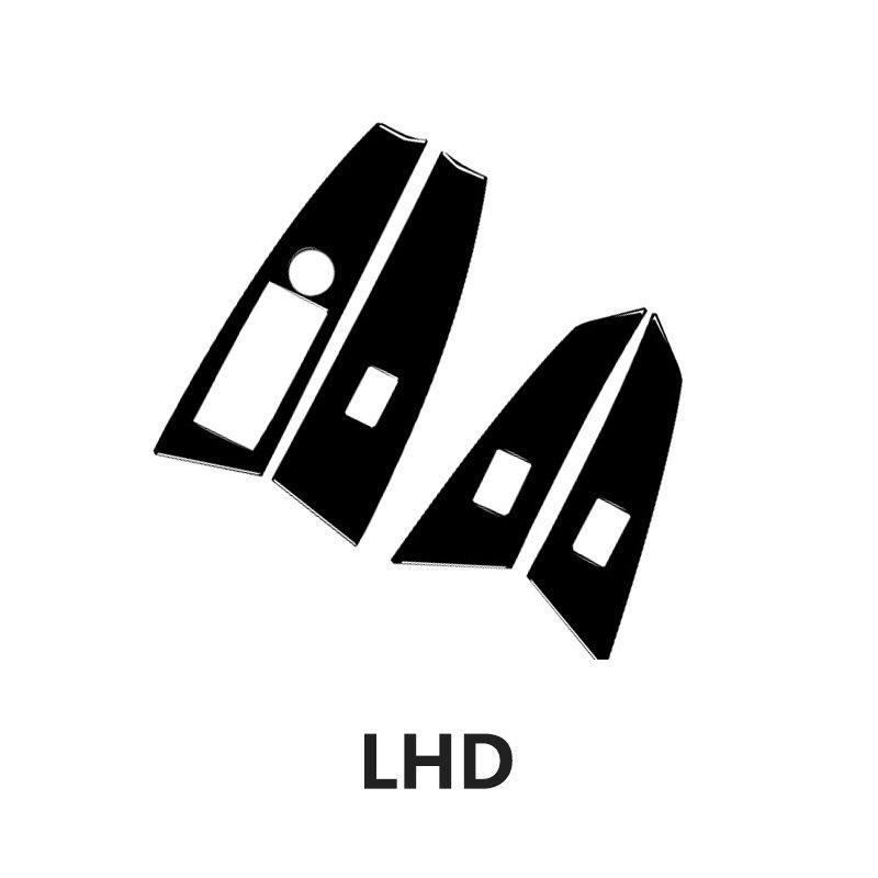 Piano Black / Carbon Fiber Car Interior Door Window Lift Switch Button Trim Cover For BMW 5 Series E60 2004 2005 2006 2007