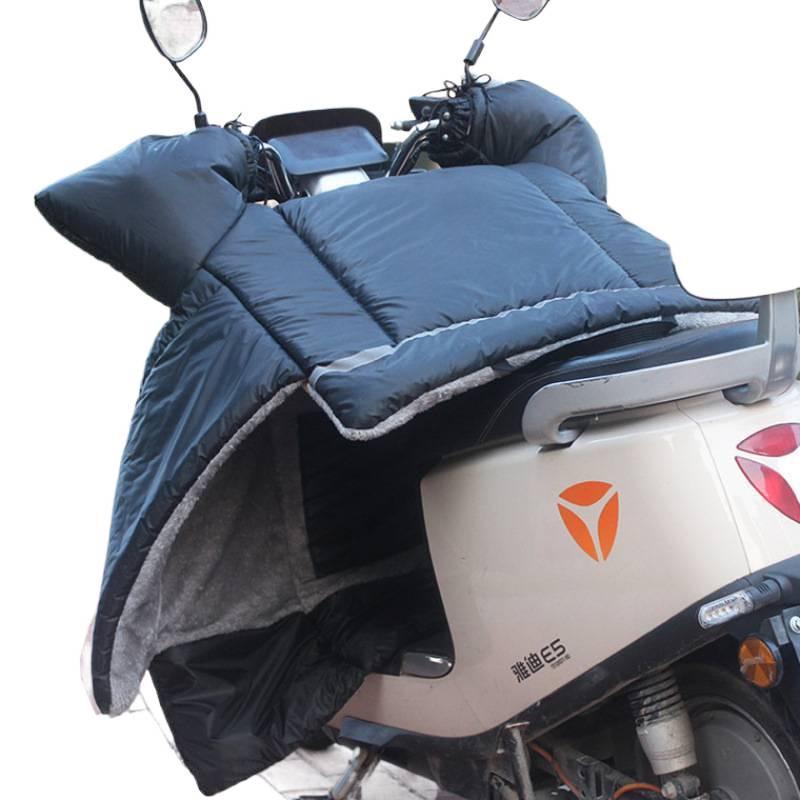 Zimowa osłona przedniej szyby do samochodu elektrycznego i motocykla - Wyściełana polarem, Pogrubiona, Wodoodporna, Wiatroszczelna, Ochrona przed zimnem.