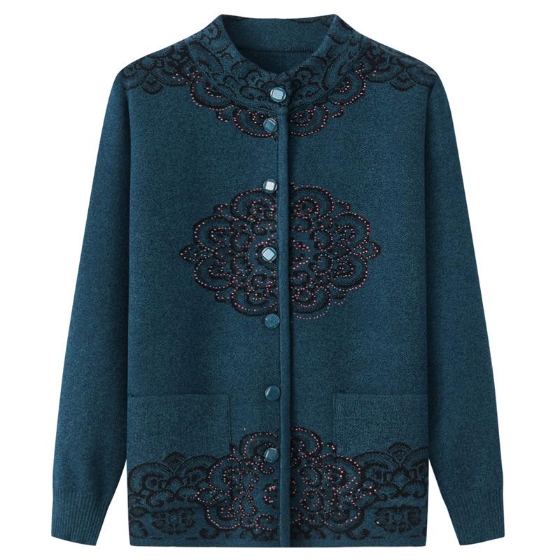 

Бабушкин вязаный кардиган: Уютный бархатный свитер на весну, осень и зиму XL (95-110 kg)