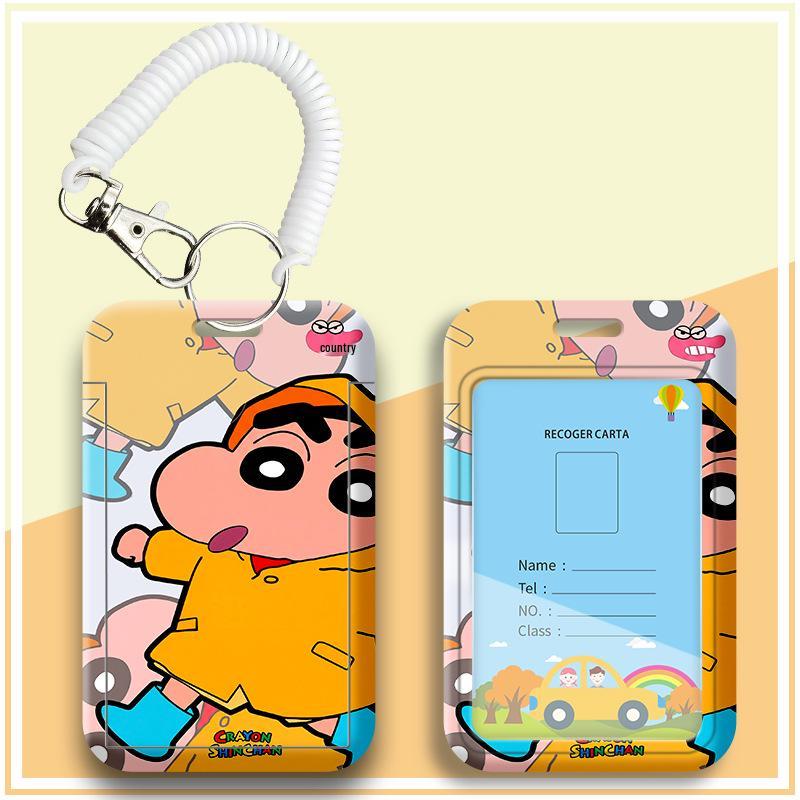 Crayon Shin-chan Cartoon Student Lanyard ID Badge Holder for Campus Use