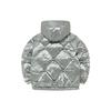 Fila Fusion Logo Print Loose Hooded Puffer Jacket Women outerwear Bright-Silver T11W141908F-SL