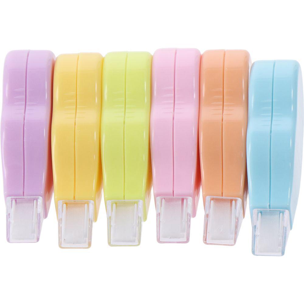 

12 упаковок выдвижной милой корректирующей ленты цвета макарон, белая корректирующая лента Белый набор для школы