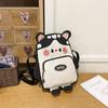 Cute Cartoon Design Crossbody Bag for Women Front Zip Pocket Mini Shoulder Bag for Daily Use