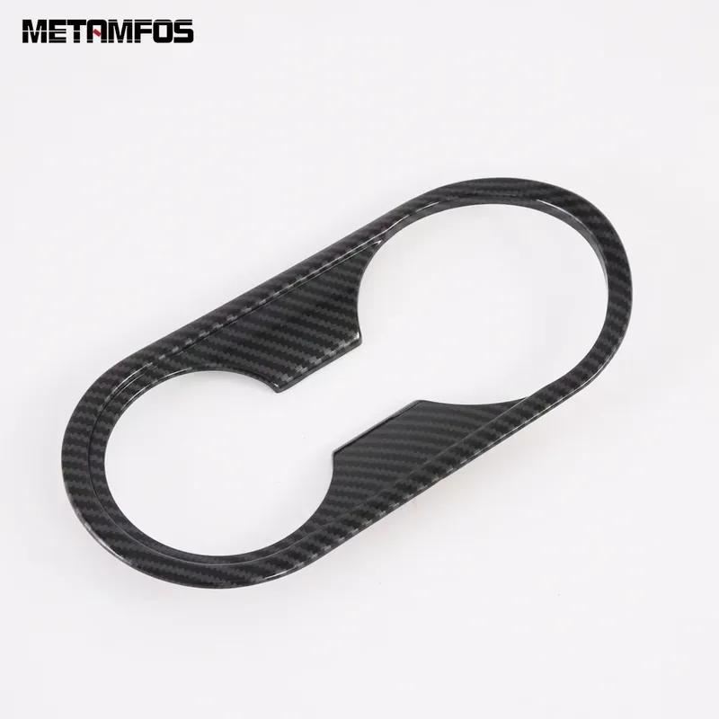 For Kia Forte Cerato k3    Carbon Fiber Center Console Water Cup Holder Cover Trim Interior Accessories Car Styling