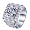 European & American Style Men's Dominant Micro-paved Full Diamond Ring with Naked Stones