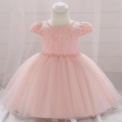 Abito Principessa Compleanno in Pizzo e Rete per Bambina Europeo e Americano