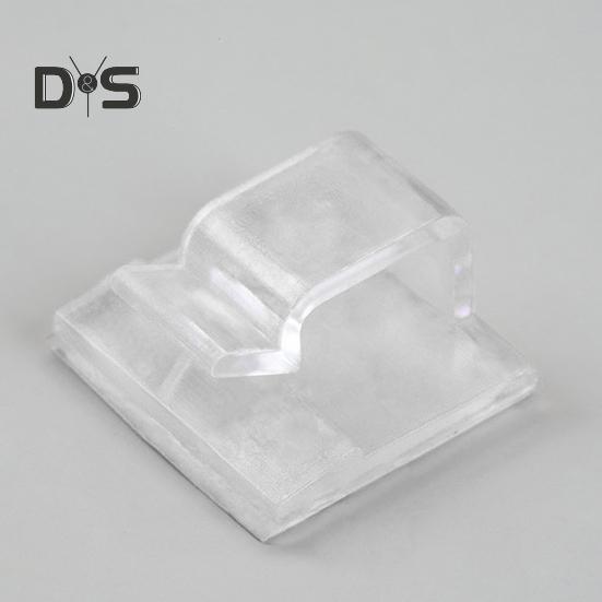 60Pcs Adhesive Cord Organizer Hooks Sticky Wire Holders Mini Size Multipurpose Transparent Cable Management Clips