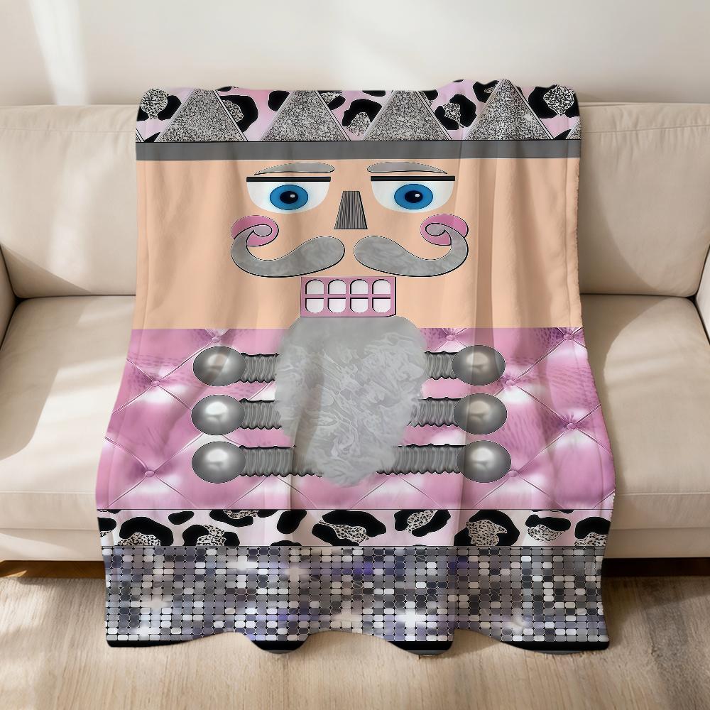 

Christmas Funny Snowman Dwarfs Santa Claus Flannel Soft Warm Plush Blanket Sofa Living Room Hogar Bedroom Gift Home Car Portable 75x90cm