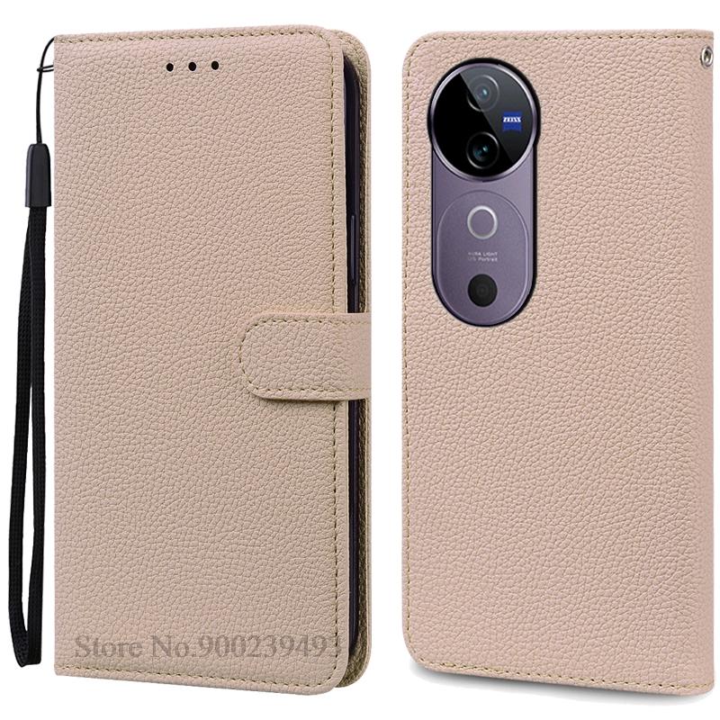 For Vivo V40 Case Wallet Leather Flip Cover For Vivo V40 5G Case Vivo V40 Pro Phone Cover Coque Fundas Book Shell