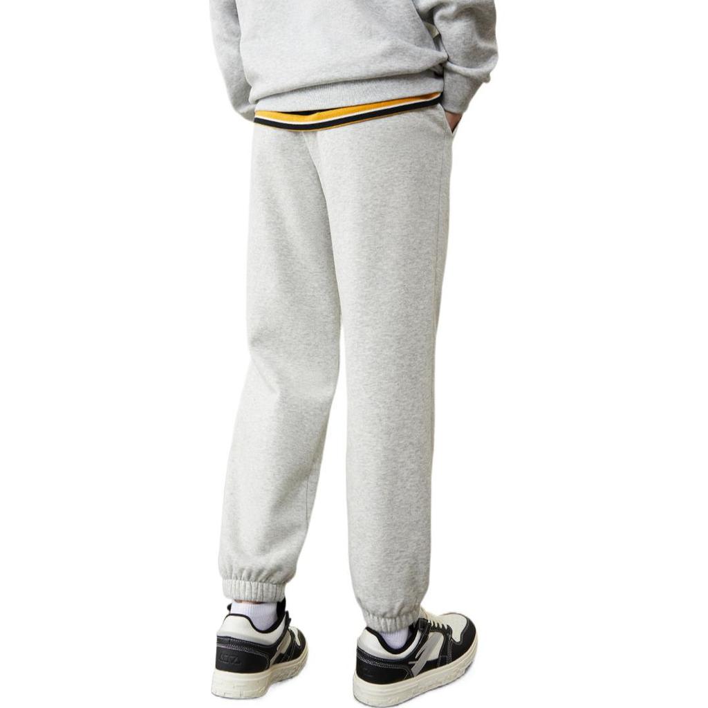 Anta Solid Color Logo Print Cuffed Sports Pants Women Bottoms Gray 162248314-5