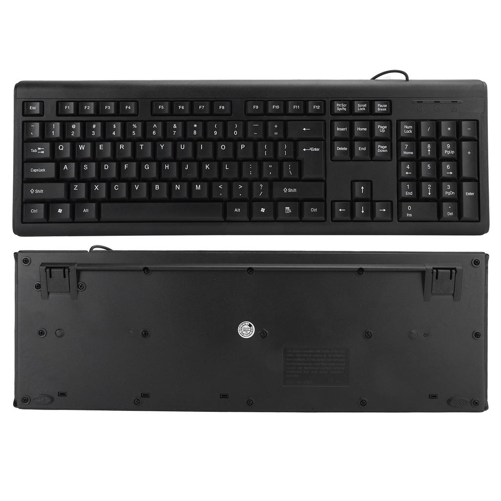 Computer Accessories USB Wired Keyboard USB Wired Keyboard 104 Keys Silent Business Mute Key Board PC Laptop Computer T15