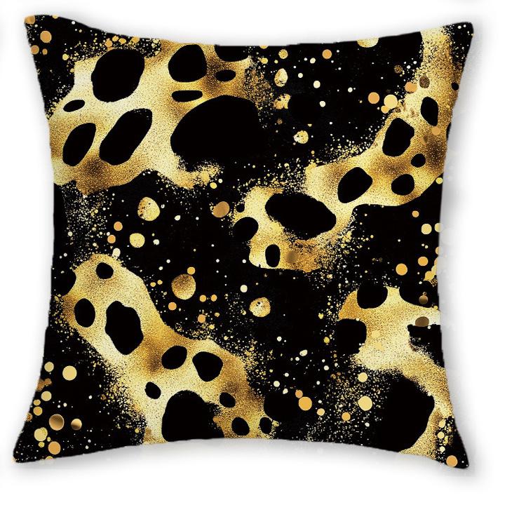1/4 Stück Luxuriöse Schwarz-Gold Tierprint Kissenbezüge Zebra Leopard Giraffe Muster Kissenhüllen für Heimdekoration