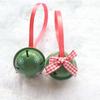 12Pz Festosi Campanellini di Natale con Nastri Rossi e Motivi a Stella Perfetti per Albero di Natale e Decorazioni per la Casa.