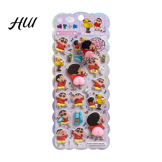 3D Soft Touch Stickers Anime Character Cute Butt Puffy for Phone Practical And Interesting Case Decoration Squishy Sticker Set Crafts & Journals B