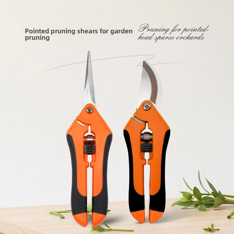2pcs Stainless Steel Pruning Shears for Gardening Fruit Picking Labor-saving Comfortable and Portable Garden Tools