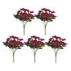 Faux Chrysanthemum Bundle UV Resistant Autumn Artificial Flowers Outdoor Realistic Faux Plants for Patio Porch Window Box Indoor Vase Decor