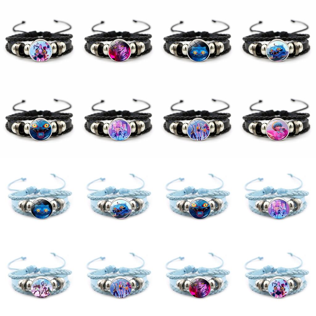 Demon Hunters Kpop Geometric Alloy Bracelet With Electroplated Gifts Finish