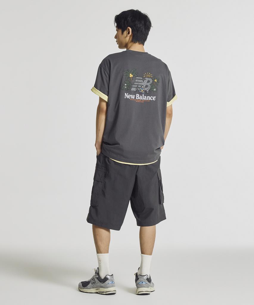 Nyuballanseu Nbnvg21513 / Uni Frozen Cotton-Like Cargo Knee-Length Bermuda Shorts (Charcoal)